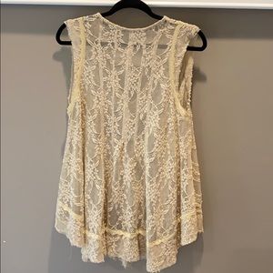 Free People Sleeveless Ivory Top